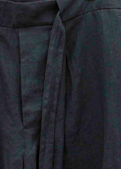 ZIIIN """"""""VENKEI"""""""" HEMGATHER PANT / BLACK