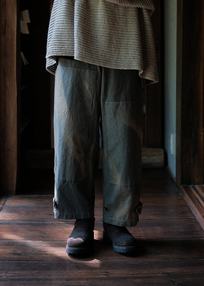 amachi. Double Knee Cargo Pants - Light Weight - Records of Phenomena AY00-7-5 Stone Gray