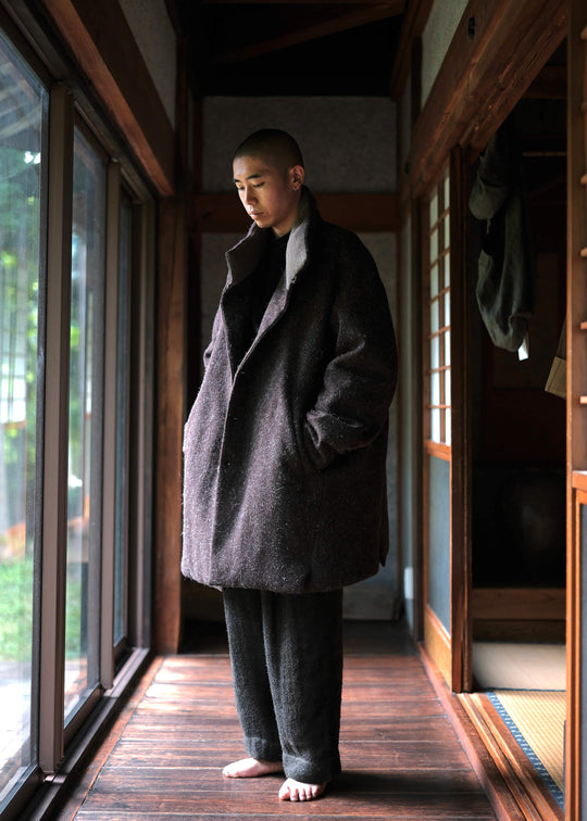 ZIGGY CHEN ELONGATED HIGH NECK DUVET JACKET