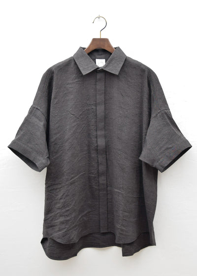 JAN-JAN VAN ESSCHE "SHIRT#88"LEAD LINEN/BAMBOO CLOTH