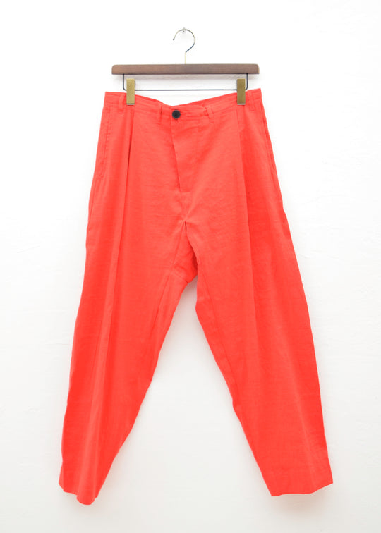 JAN-JAN VAN ESSCHE "TROUSERS#68"POPPY COARSE HEMP/COTTON