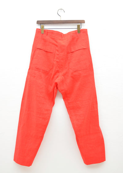 JAN-JAN VAN ESSCHE "TROUSERS#68"POPPY COARSE HEMP/COTTON