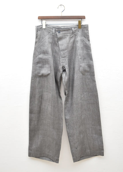 JAN-JAN VAN ESSCHE "TROUSERS#67"SUMI LINEN TWILL