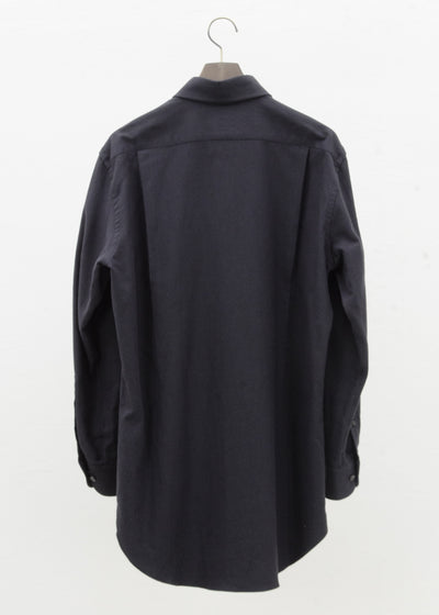 ZIIIN """"""""""""""""BEARSLEY"""""""""""""""" LONG POINT COLLAR SHIRT / BLACK