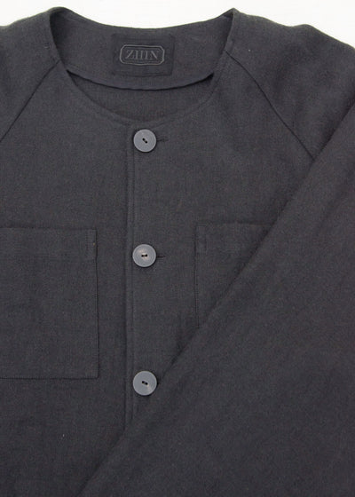 ZIIIN """"GOKUH"""" RAGLAN SLEEVE SHORT BLOUSON / BLACK