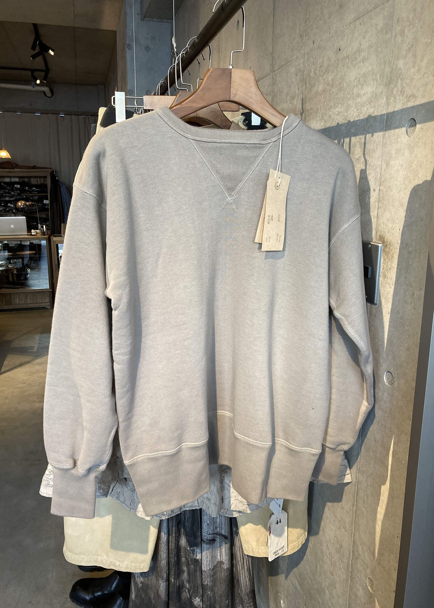 Taiga Takahashi Lot.603-Beige Sweat Shirt Beige
