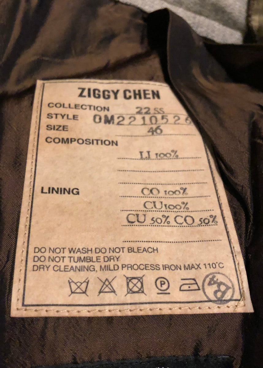 ZIGGY CHEN 镀金阔腿长裤