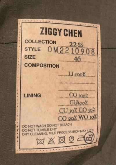 ZIGGY CHEN CLASSIC TWO BUTTON BLAZER