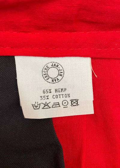 JAN-JAN VAN ESSCHE "TROUSERS#68"POPPY COARSE HEMP/COTTON
