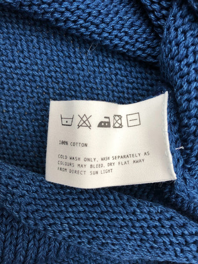 XENIA TELUNTS "Indigo Blue Drop Neck Pocket Vest"