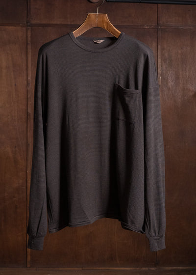 MARK.S MS0116 BORDER LONG TEE SHIRT MUD - DYEING