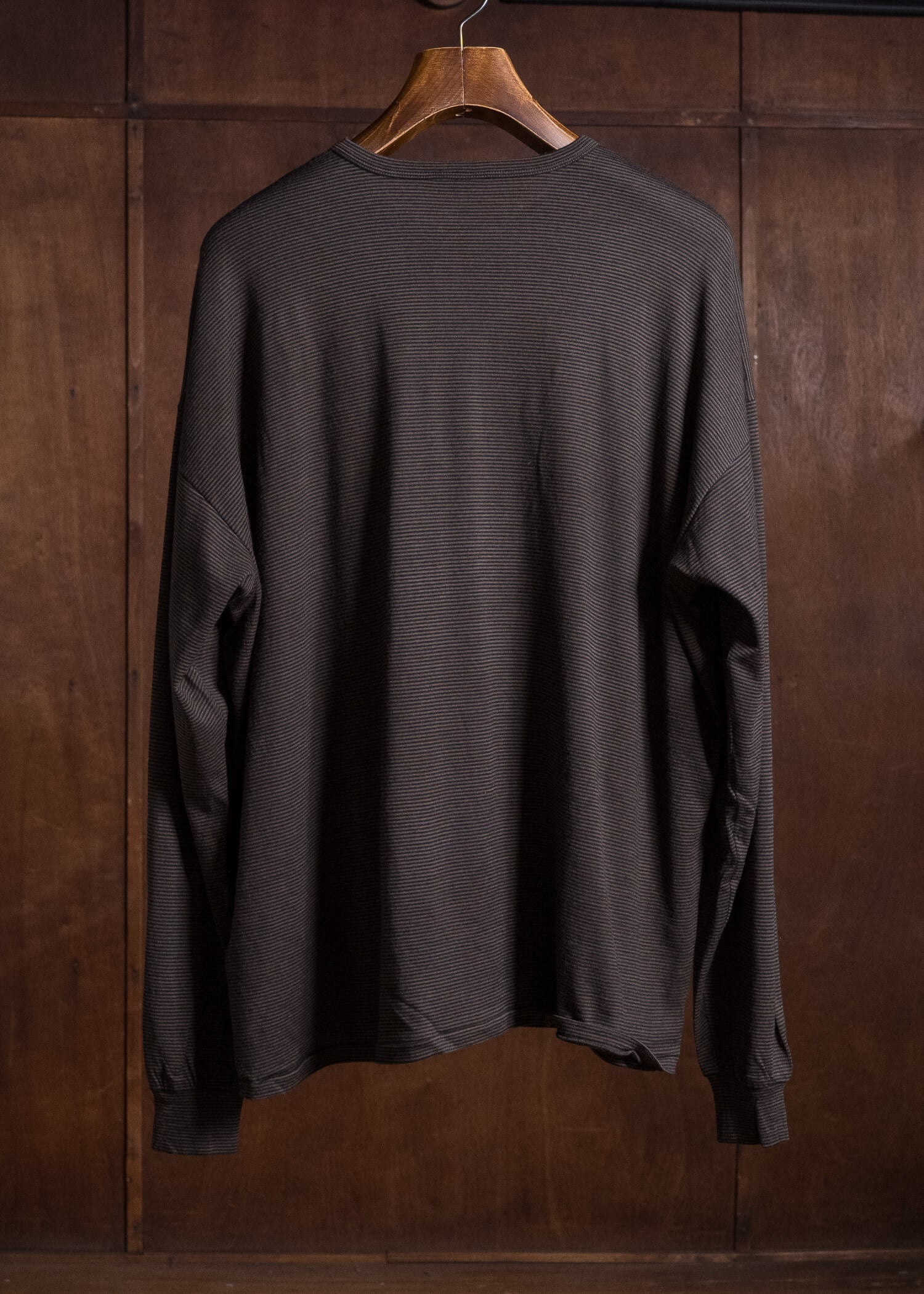 MARK.S MS0116 BORDER LONG TEE SHIRT MUD - DYEING