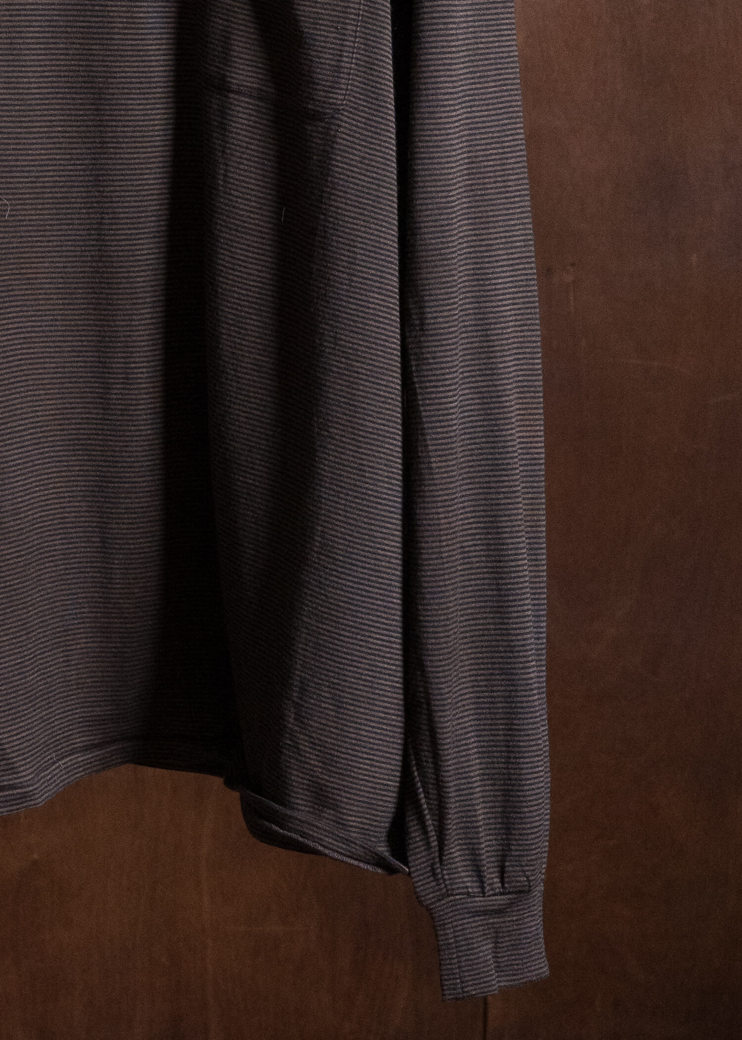 MARK.S MS0116 BORDER LONG TEE SHIRT MUD - DYEING