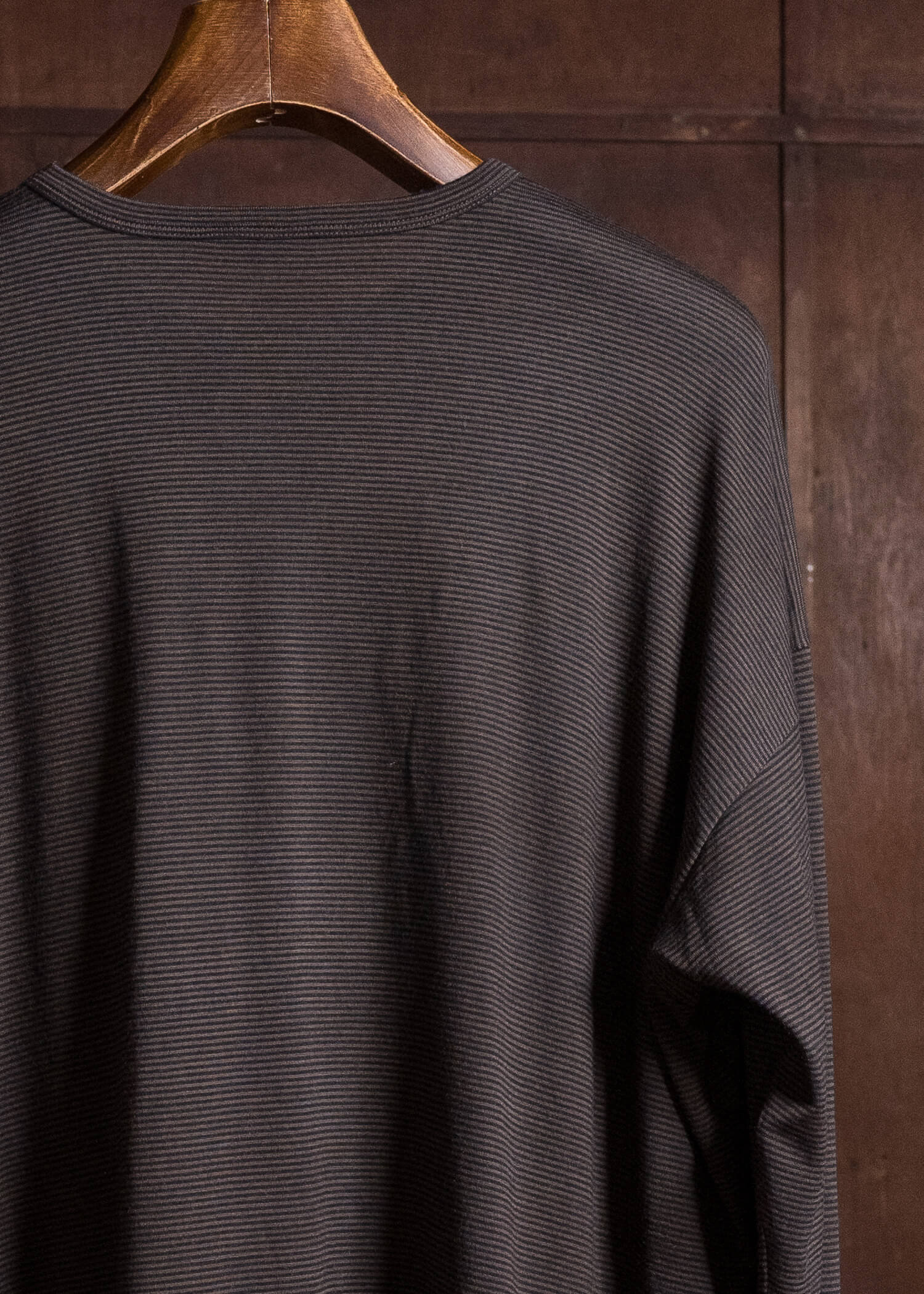 MARK.S MS0116 BORDER LONG TEE SHIRT MUD - DYEING