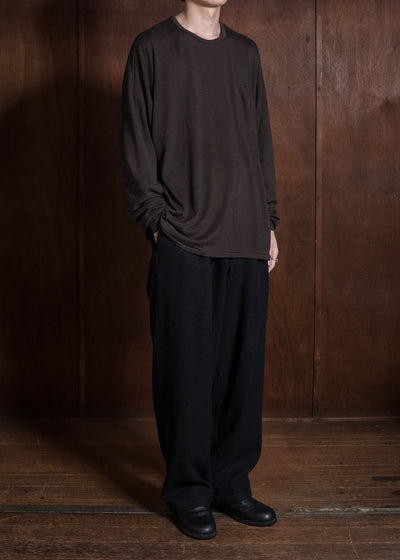 MARK.S MS0116 BORDER LONG TEE SHIRT MUD - DYEING