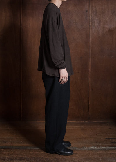 MARK.S MS0116 BORDER LONG TEE SHIRT MUD - DYEING