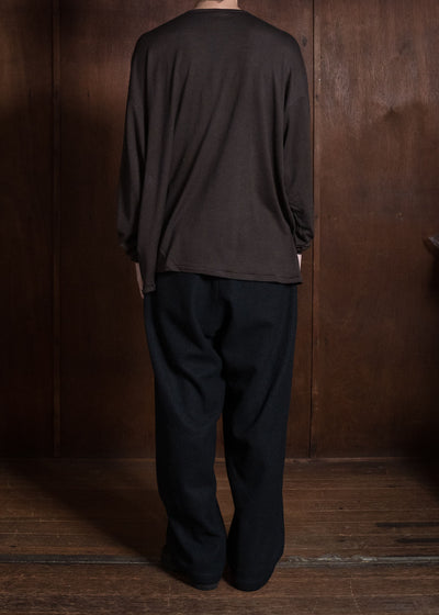 MARK.S MS0116 BORDER LONG TEE SHIRT MUD - DYEING