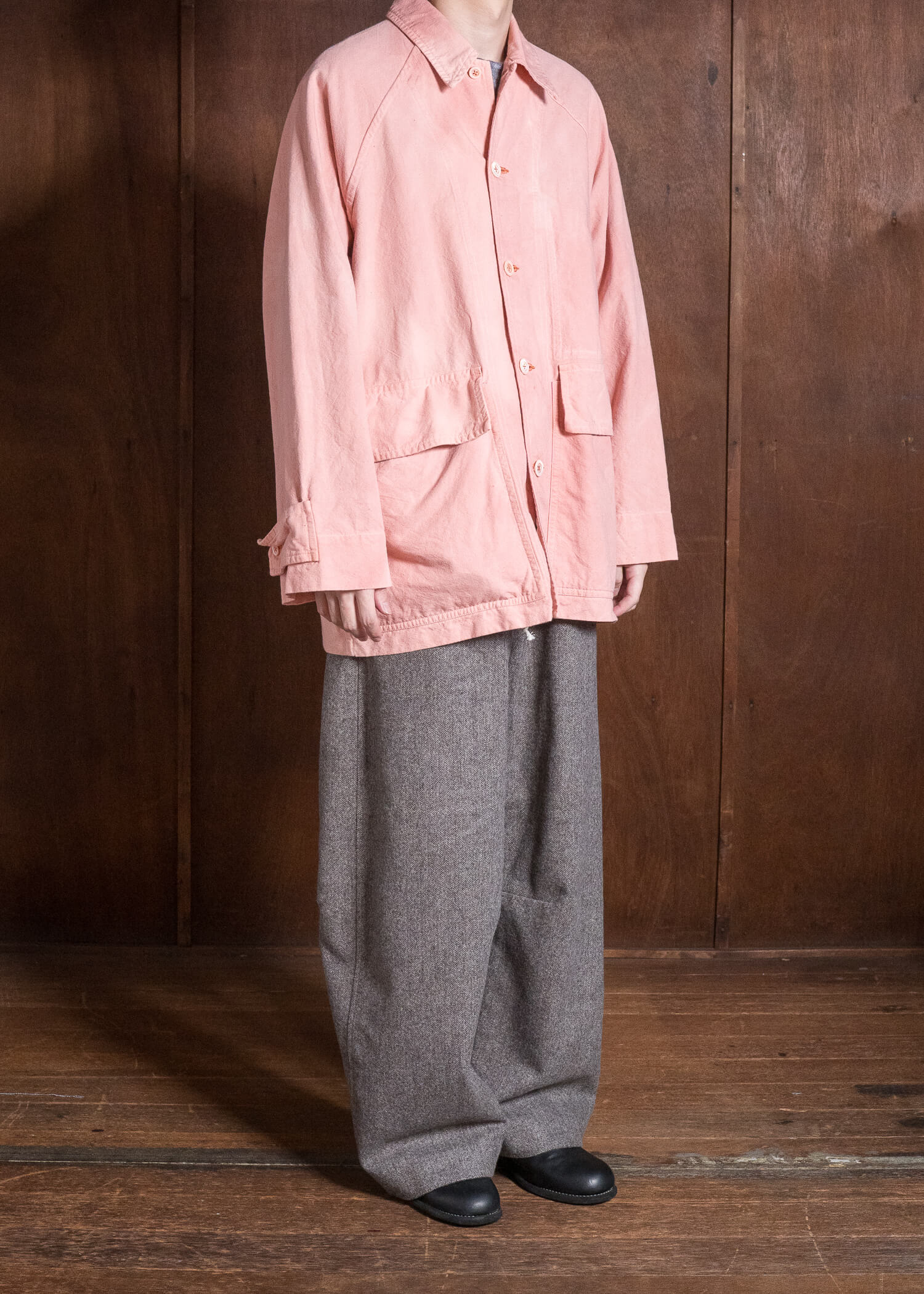 OLIVER CHURCH Outer Jacket / Madder Antique French Cotton / Linen