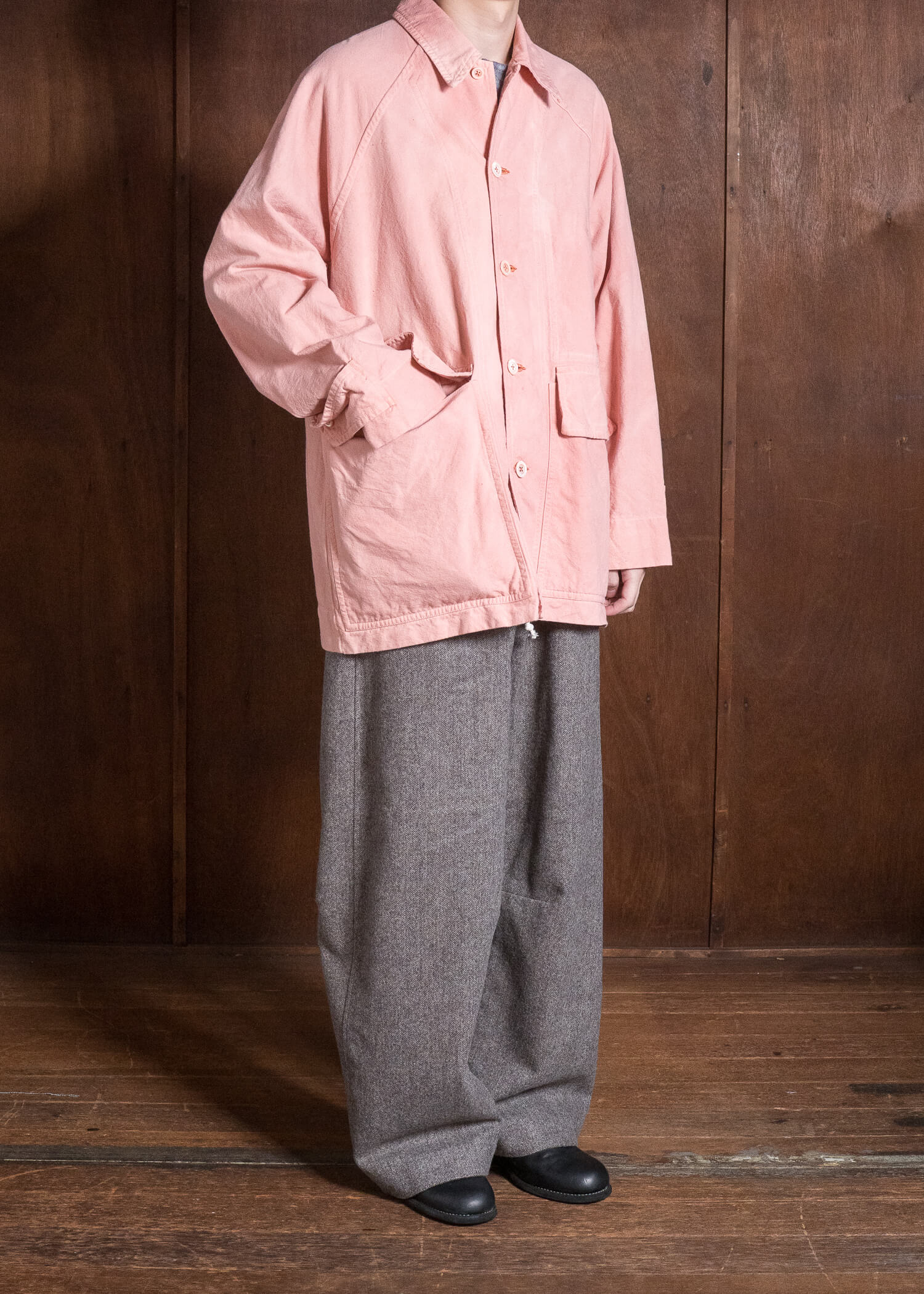 OLIVER CHURCH Outer Jacket / Madder Antique French Cotton / Linen