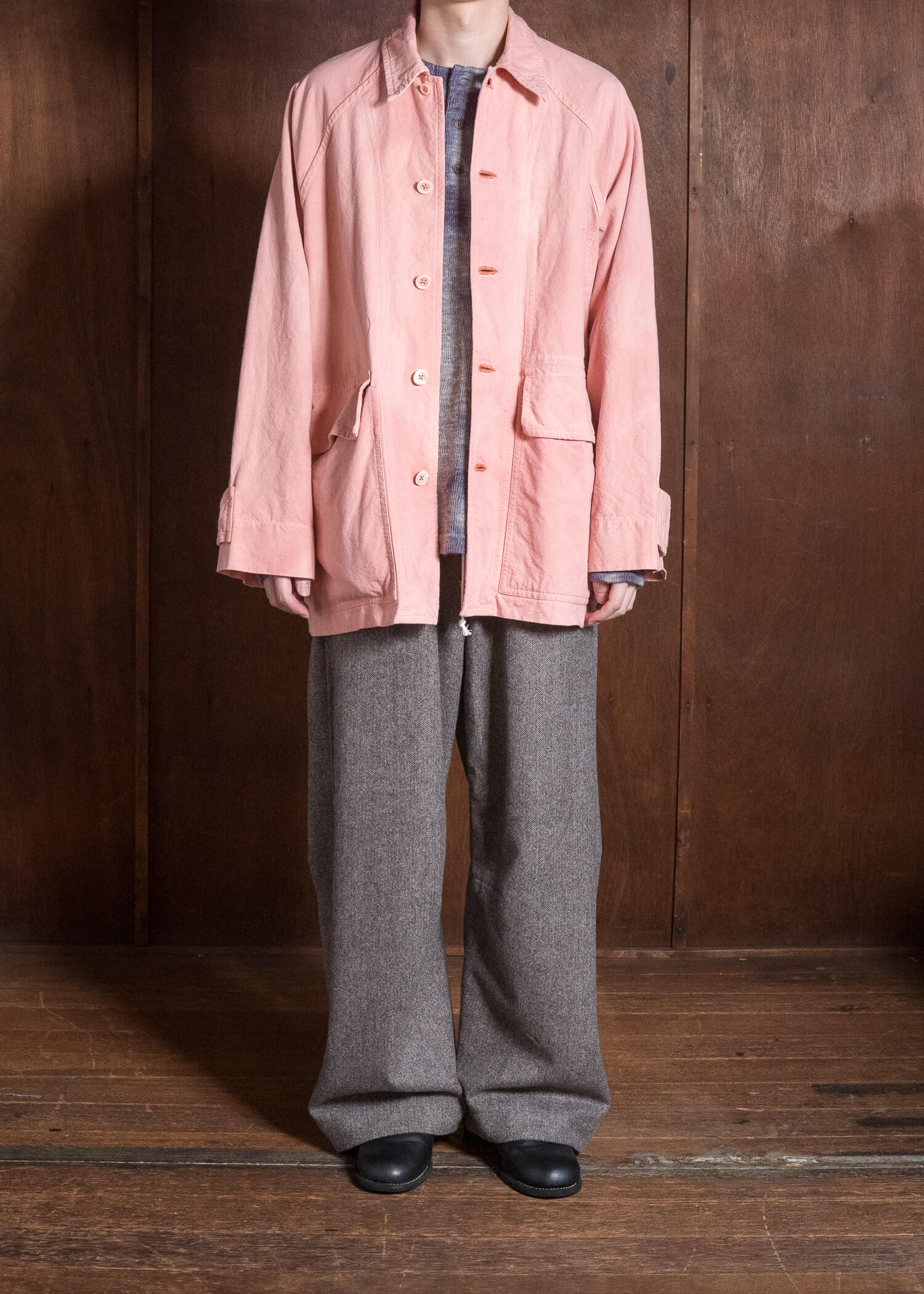 OLIVER CHURCH Outer Jacket / Madder Antique French Cotton / Linen