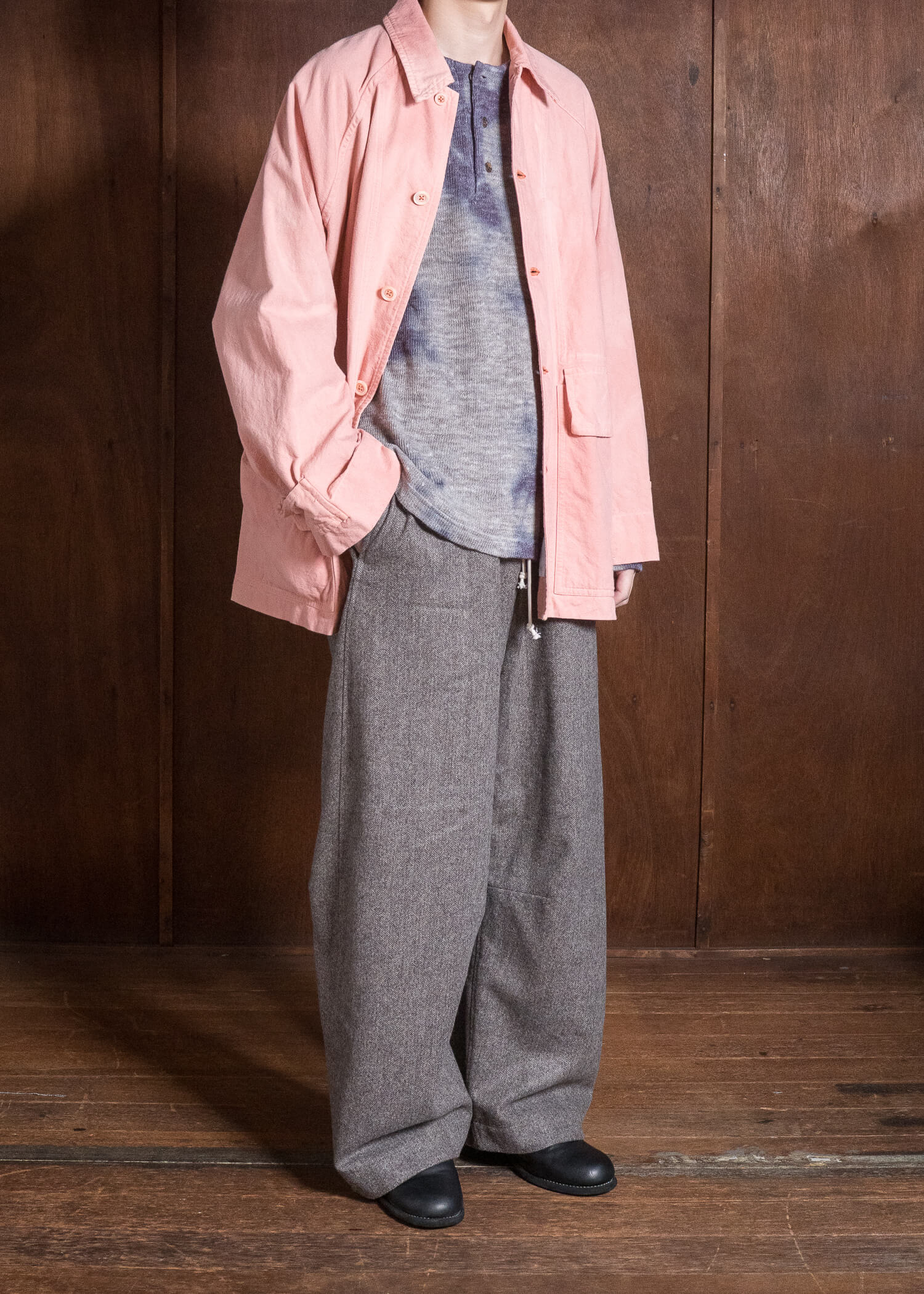 OLIVER CHURCH Outer Jacket / Madder Antique French Cotton / Linen