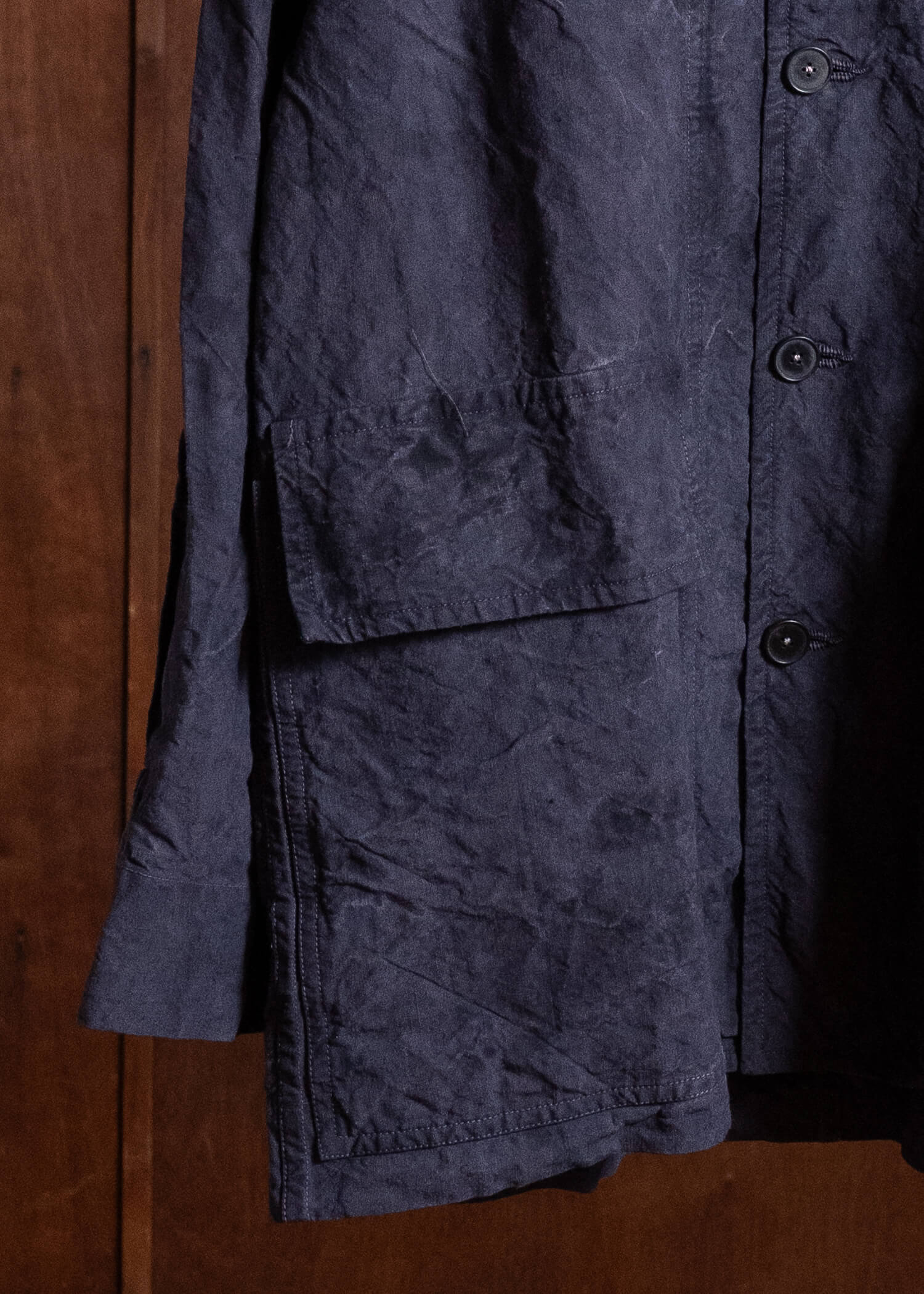 OLIVER CHURCH Outer Jacket Hand-dyed / Anthracite Antique French Linen