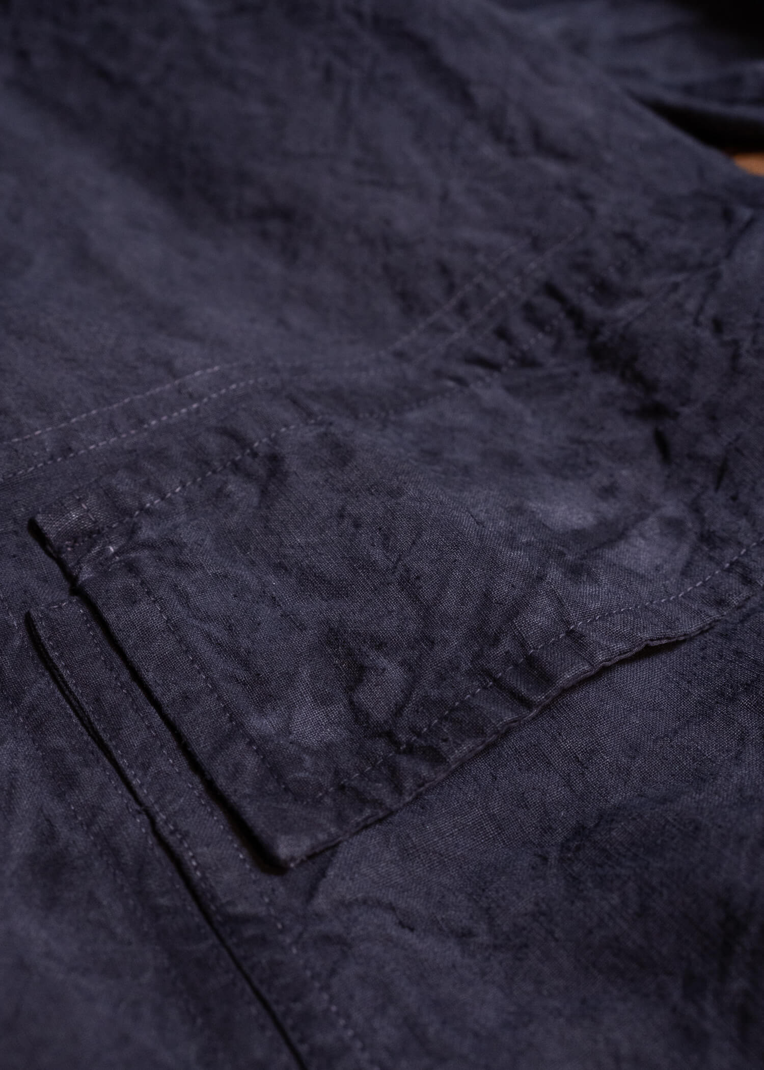 OLIVER CHURCH Outer Jacket Hand-dyed / Anthracite Antique French Linen