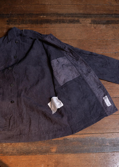 OLIVER CHURCH Outer Jacket Hand-dyed / Anthracite Antique French Linen