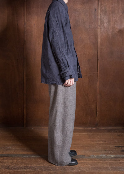 OLIVER CHURCH Outer Jacket Hand-dyed / Anthracite Antique French Linen