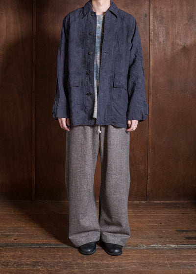 OLIVER CHURCH Outer Jacket Hand-dyed / Anthracite Antique French Linen