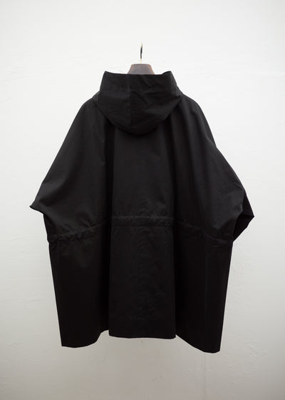 JAN-JAN VAN ESSCHE "PARKA#10" BLACK COATED TWILL