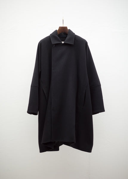 JAN-JAN VAN ESSCHE "COAT#27" PITCH BLACK YAK WOOL