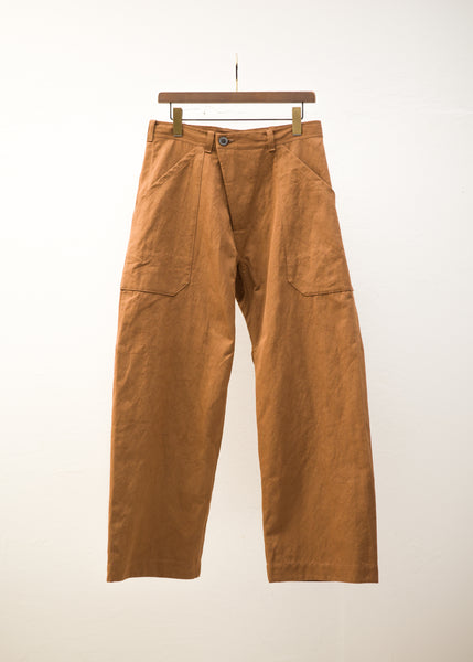 JAN-JAN VAN ESSCHE "TROUSERS#67" KAKISHIBU COTTON HEMP DENSE