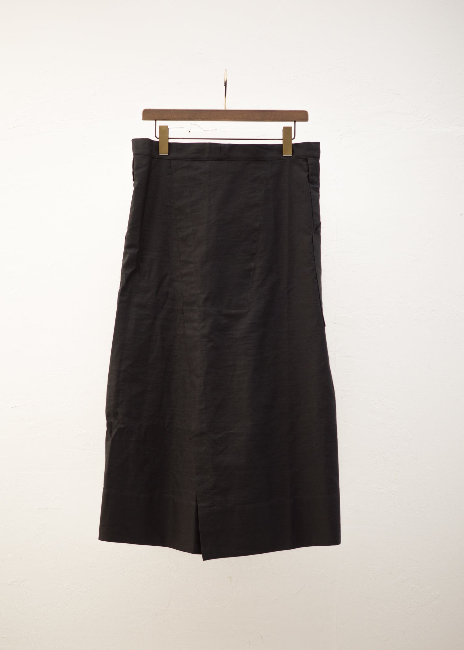 JAN-JAN VAN ESSCHE "APRON#5" BLACK COTTON HEMP DENSE