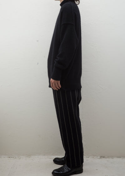 UMA WANG LONG SLV KNIT TOP STRIPE DETAIL UK7164