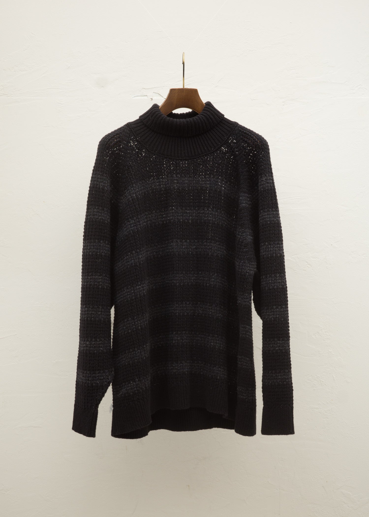 JAN-JAN VAN ESSCHE "KNIT#57" PITCH BLACK/BLACK MELE STRIPE