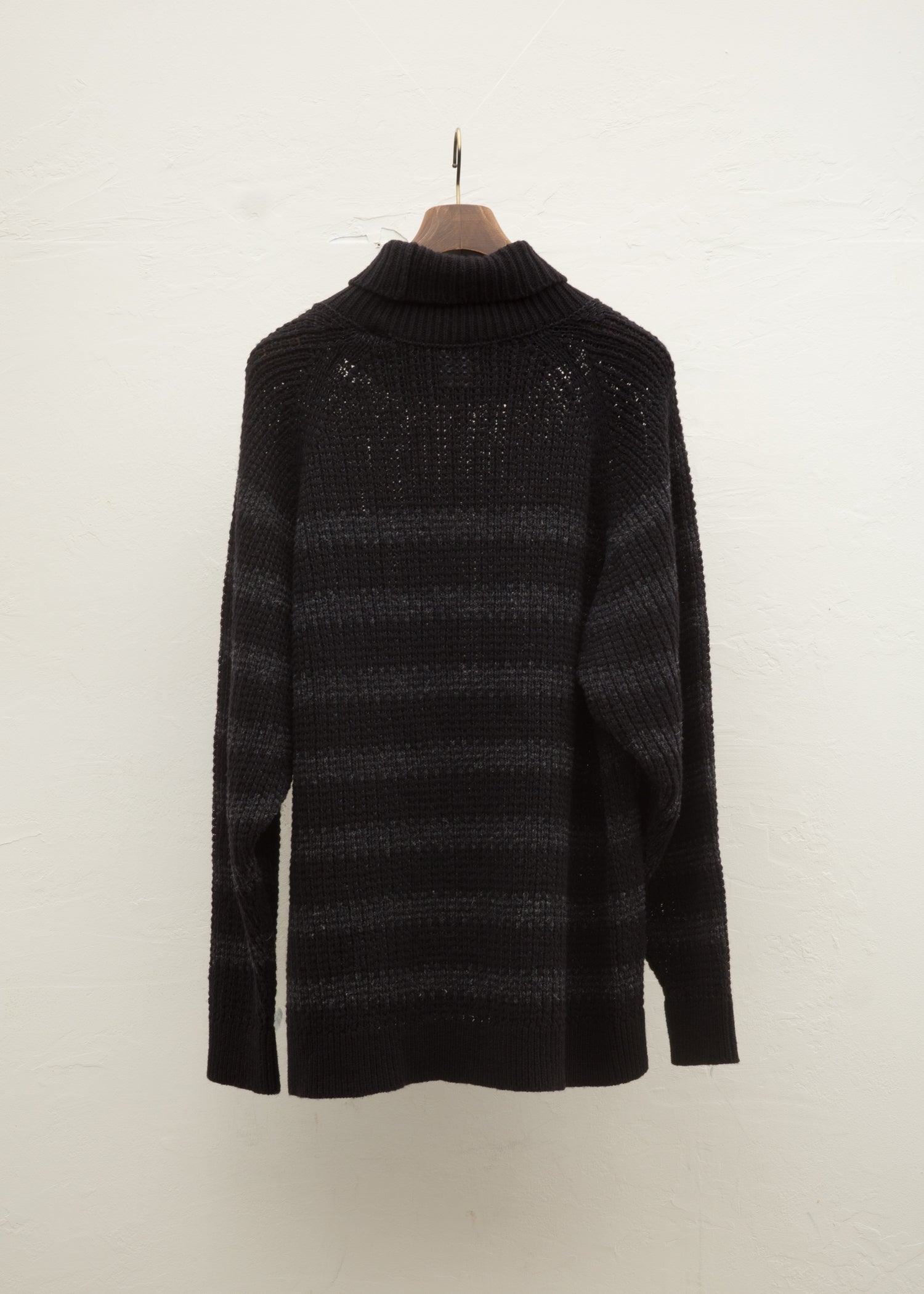 JAN-JAN VAN ESSCHE "KNIT#57" PITCH BLACK/BLACK MELE STRIPE