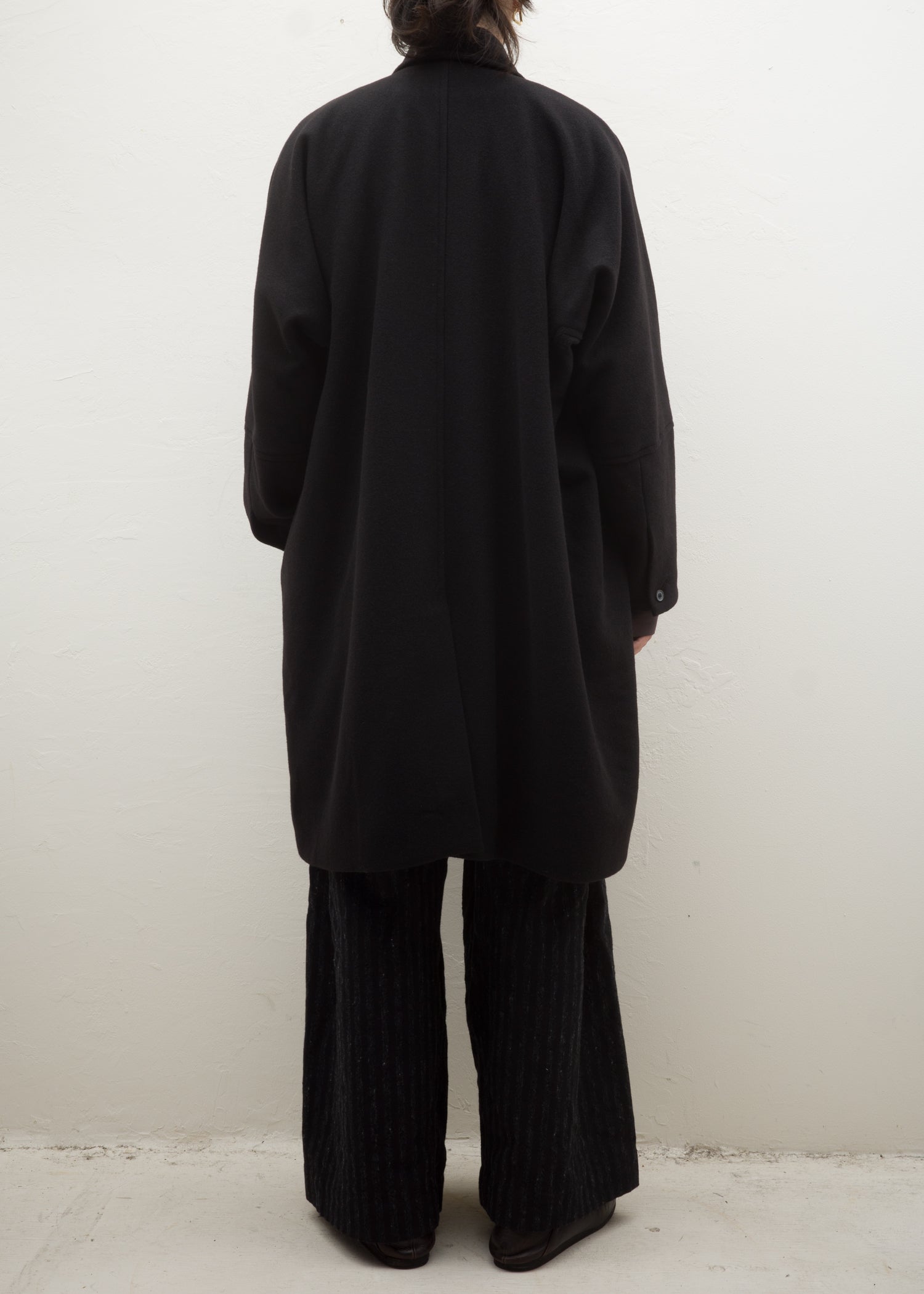 JAN-JAN VAN ESSCHE "COAT#27" PITCH BLACK YAK WOOL