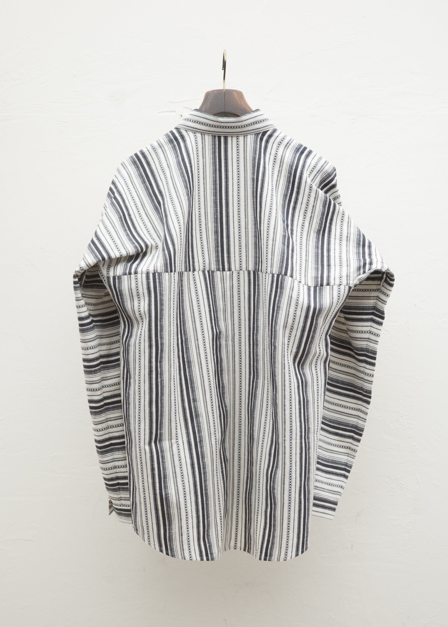 JAN-JAN VAN ESSCHE "SHIRT#90" COTTON LINEN CONTRAST STRIPE