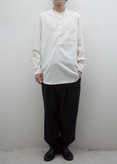 ZIIIN "KOHBOU" HENRY NECK SHIRT ORGANIC COTTON / BEIGE