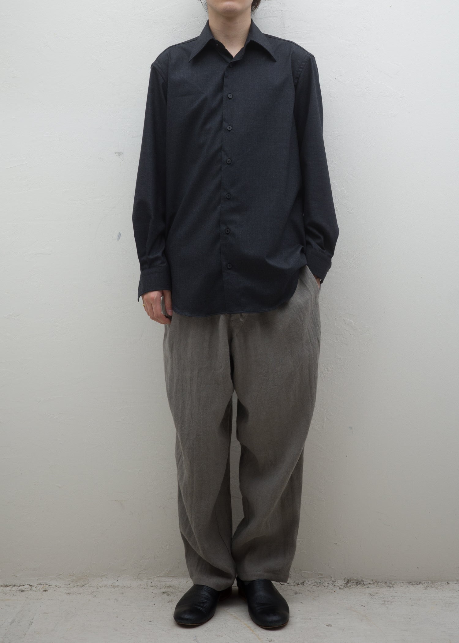 ZIIIN """"""""BEARSLEY"""""""" LONG POINT COLLAR SHIRT CONTEXT TOKYO exclusive model