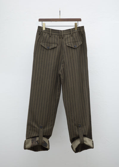 ZIGGY CHEN ADJUSTABLE EXTRA-LONG HALF DRAWSTING TROUSERS