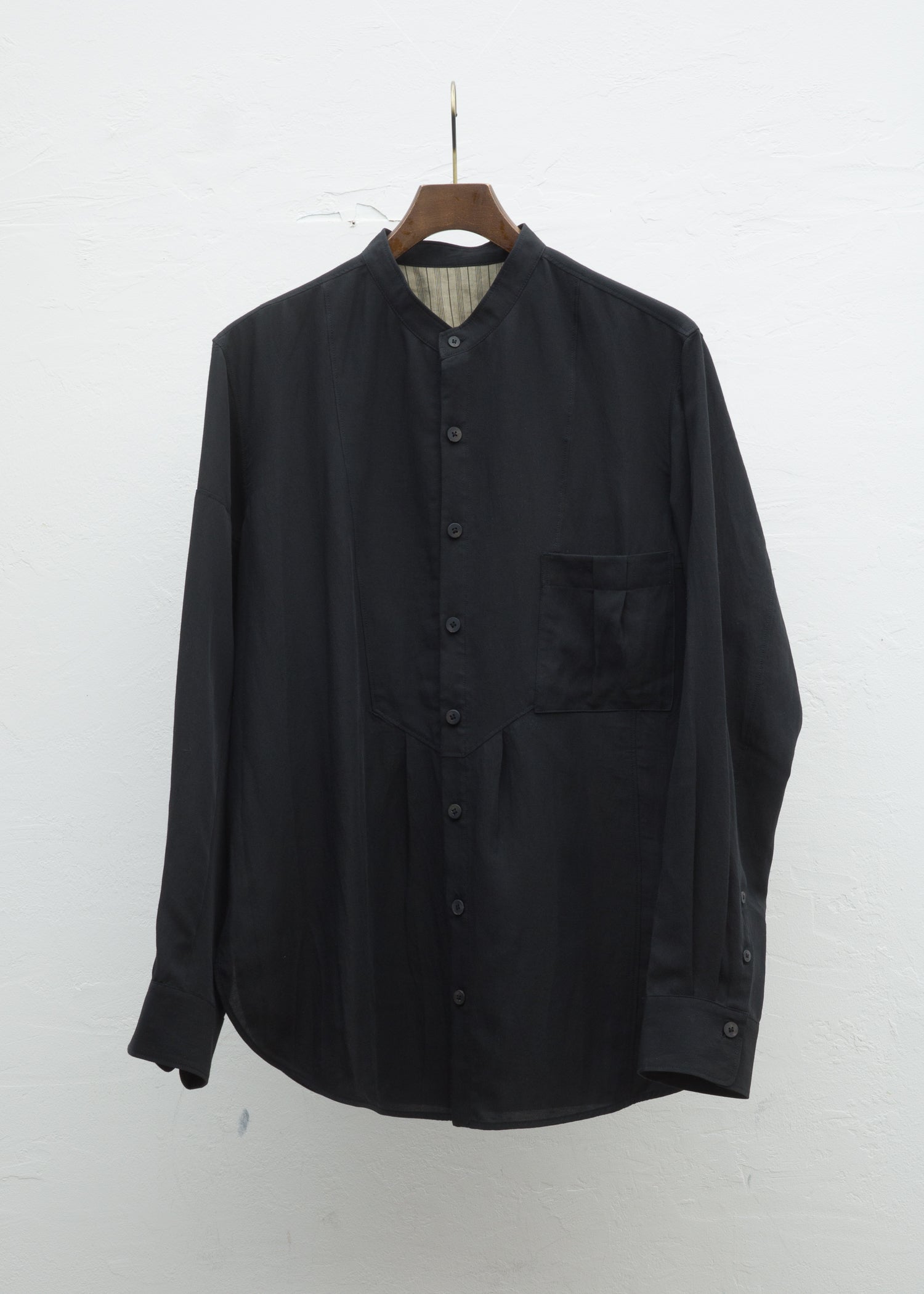 ZIGGY CHEN MANDARIN COLLAR POCKET SHIRT