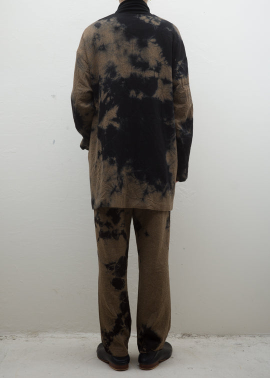 SUZUSAN Merino Wool Houndstooth Easy Trousers