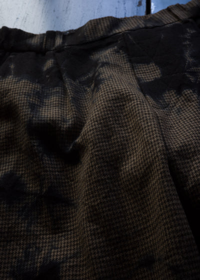 SUZUSAN Merino Wool Houndstooth Easy Trousers