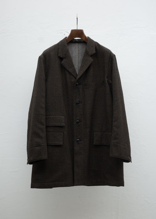 Taiga Takahashi LOT.401 ENGINEER COAT / MELANGE BLACK