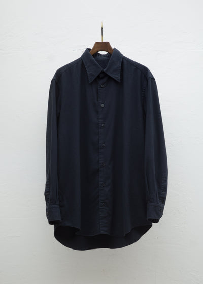 ZIIIN ”BEARSLEY"LONG POINT COLLAR SHIRT 硫化染 ORGANIC COTTON