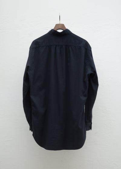 ZIIIN KAFKA STAND COLLAR GATHER SHIRT 硫化染 ORGANIC COTTON ORGANIC COTTON