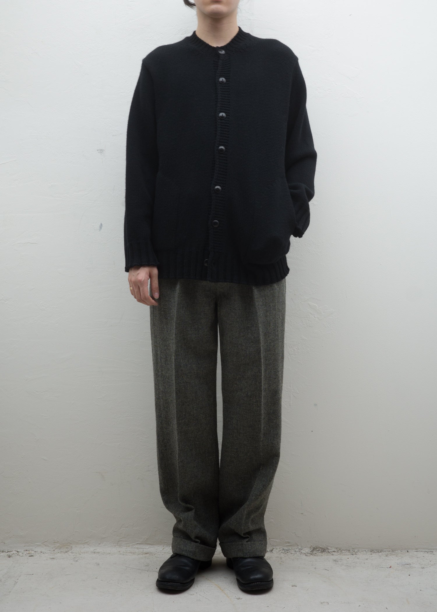 Taiga Takahashi LOT .509 ARC CARDIGAN / BLACK