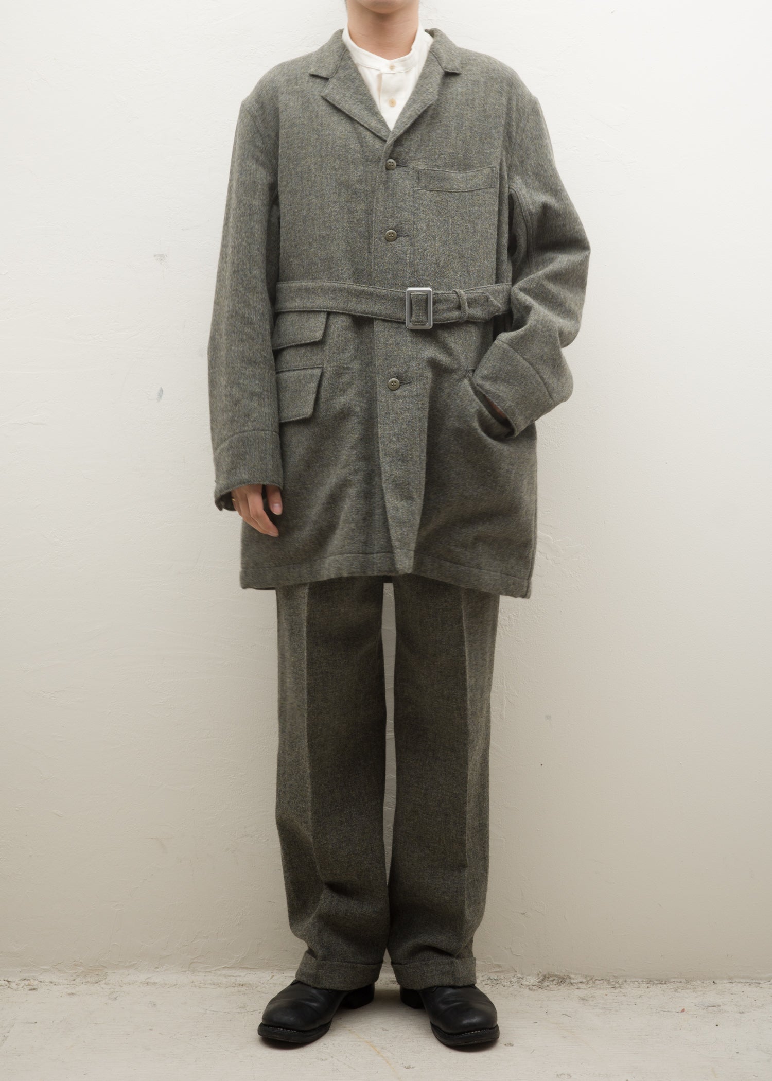 Taiga Takahashi LOT.201 WORK TROUSERS / MELANGE GRAY